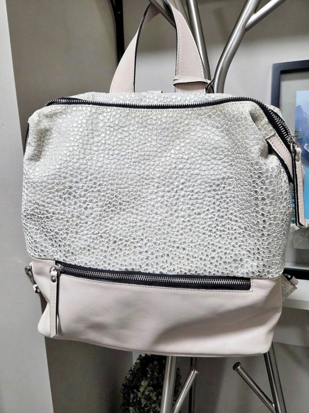 A.BELLUCCI Shoulder Bag in White & Pink